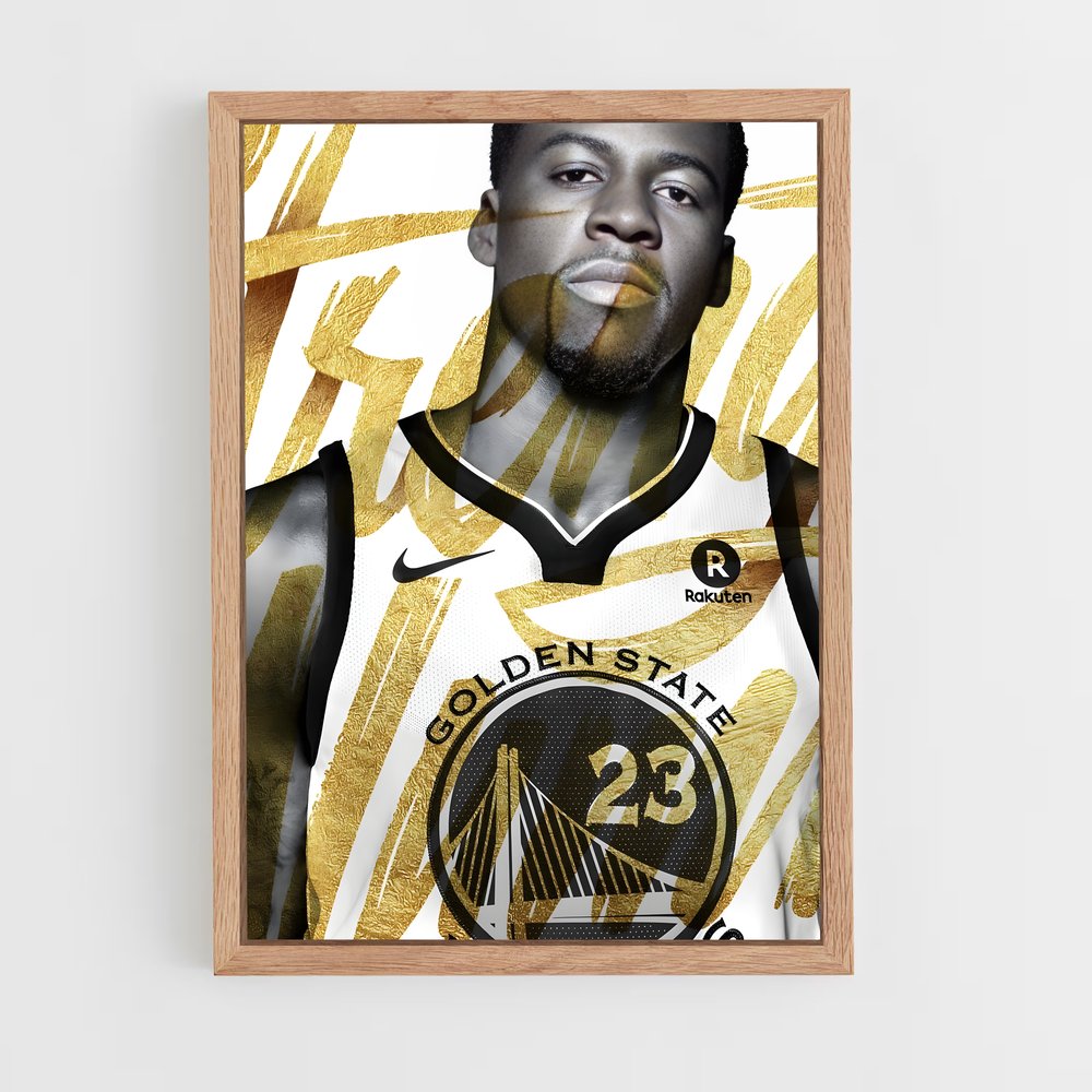 Poster Golden Warrior – affiche Basketball (vue 4)
